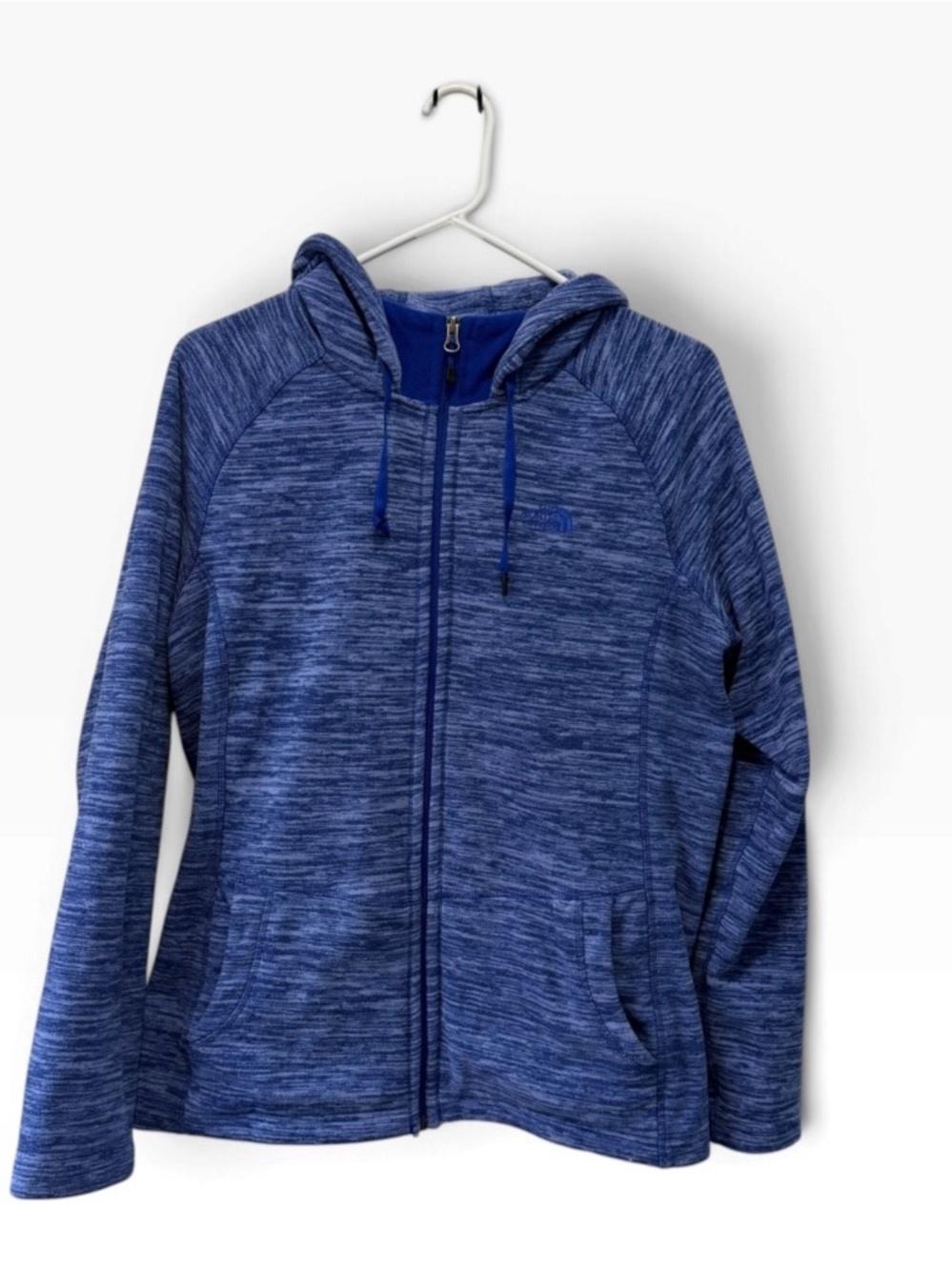 Northface Full Zip Blue Heathered Pattern Polartec Gorpcore Outdoors Size XL